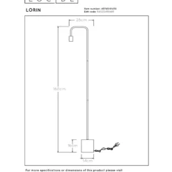 Lucide Lorin Golvlampa E27 Svart