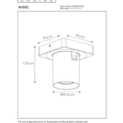 Lucide Nigel 1L Takspotlight GU10