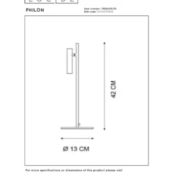 Lucide Philon 13 Bordslampa LED Svart