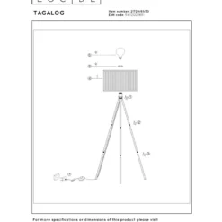 Lucide Tagalog Golvlampa E27