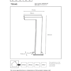Lucide Texas 60 Pollare LED Antracit