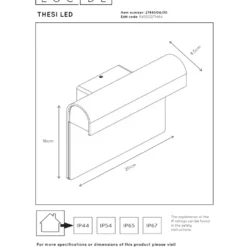 Lucide Thesi Husnummerarmatur LED IP54