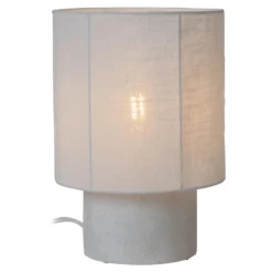 Lucide Tissaja 20 Bordslampa E14 Linne/Betong
