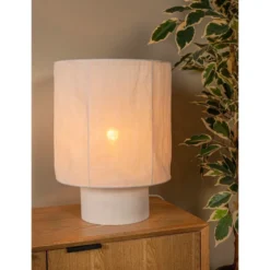 Lucide Tissaja 30 Bordslampa E27 Linne/Betong