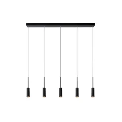 Lucide Tubule 5L Pendel LED Svart