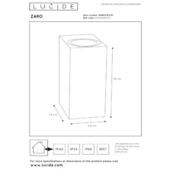 Lucide Zaro Cube Vägglampa Dubbel GU10