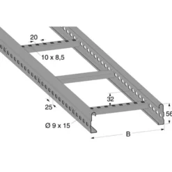 MP Bolagen Kabelstege 6m 200mm