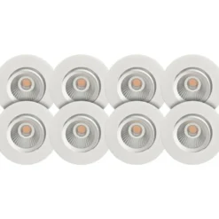Namron Alfa Eco LED Downlight 8-pack