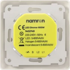 Namron LED Dimmer 600W 1-pol Vit