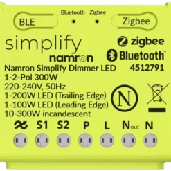 Namron Simplify Dimmer LED 1-2-Pol 300W
