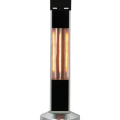 Namron Terrassvärmare Golv 1500W Svart/Silver
