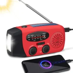Nödradio WN-071 AM/FM Solcell Ficklampa Handvev