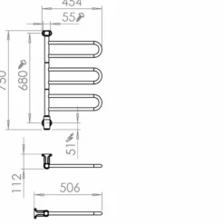 Pax Flex U 3/450 M2 Handdukstork