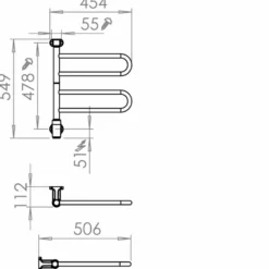 Pax Flex U 2/450 M2 Handdukstork