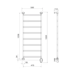Pax Jazz-i Handdukstork 8-steg 85W 550x1350mm Momento II