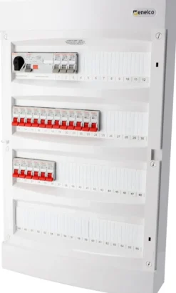Rogy Förmonterad Central 4-radig 72 moduler Inkl. Vit dörr IP40