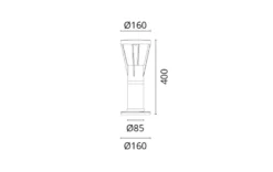 SG Armaturen Pollare Arco Air R GR LED