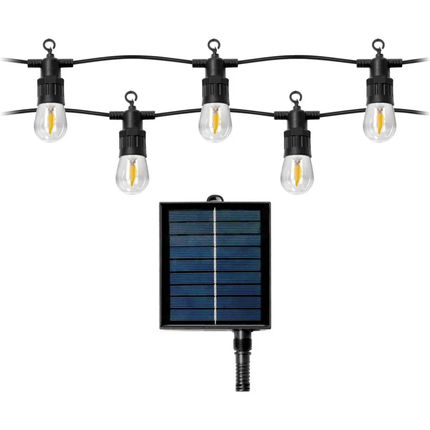 Solar Flame LED Ljusslinga Solcell 10m