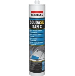 Soudal Silikon Soudasil SAN X 300ml Vit