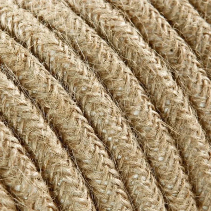 Textilkabel Jute Rund 3x0,75mm²