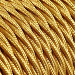 Textilkabel Tvinnad Guld 2x0,75mm²