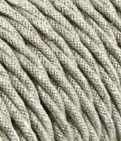 Textilkabel Tvinnad Linne Beige 3x0,75mm²