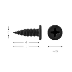 VSB Montageskruv Stål 1 mm Låg 4x13 FOS 250-pack