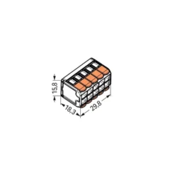 Wago 221-420 Kopplingsklämma 10x0,2-4mm²