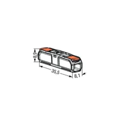 Wago 221-2411 Skarvklämma öppningsbar 2x4mm²