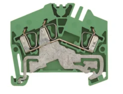 Weidmüller Jordplint 2,5mm² 3 anslutningar Gul/Grön