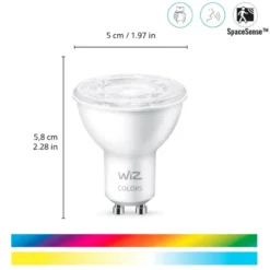 WiZ LED GU10 Glas 4,7W RGB 3-pack