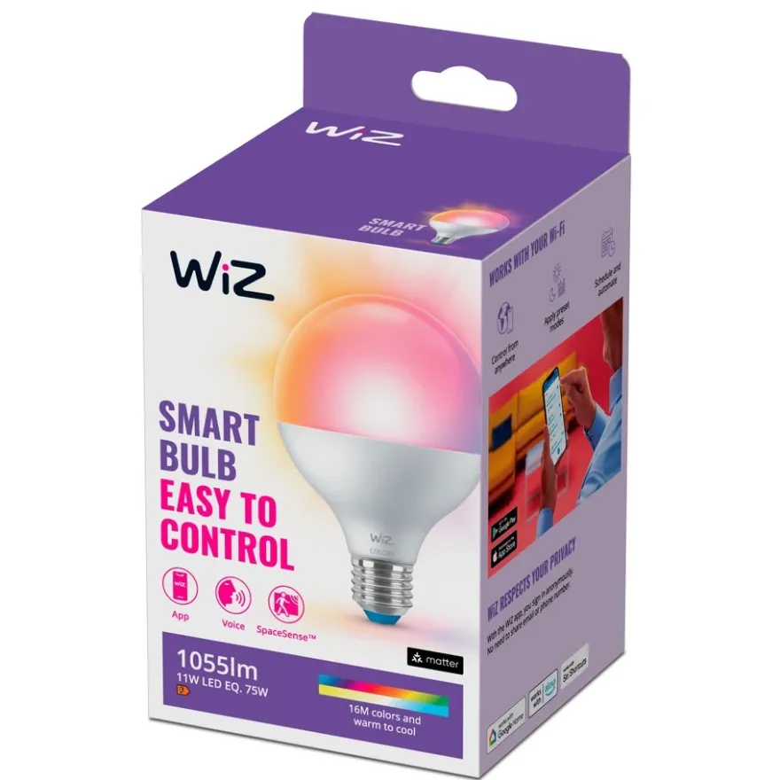 WiZ Smart LED E27 G95 11W RGB