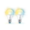 WiZ White Normal A60 8W E27 2700-6500K 2-pack