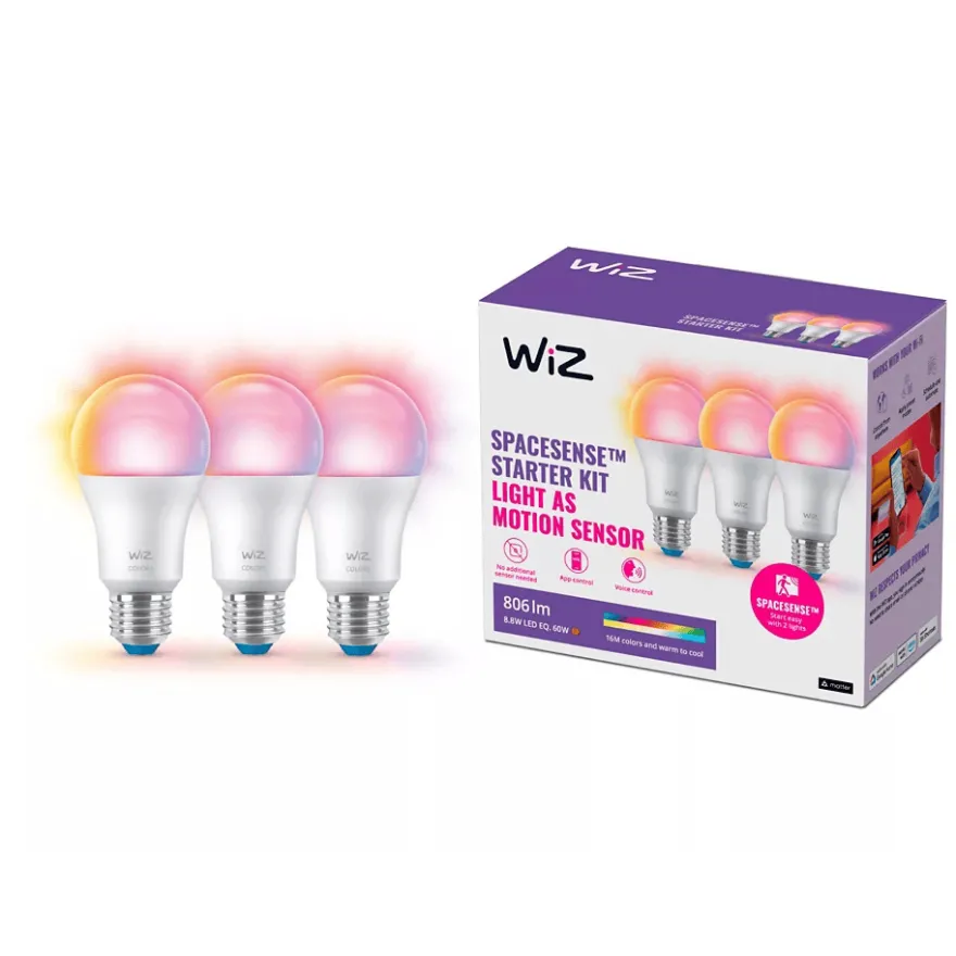 WiZ Wi-Fi BLE 8.5W A60 E27 RGB