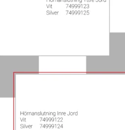 Xerolight Hörnanslutning för 1-fasskensystem